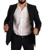 Dolce &amp; Gabbana Elegant Slim Fit Black Cotton Blazer