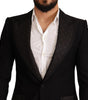 Dolce & Gabbana Black Wool Slim Fit Coat Blazer Jacket
