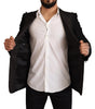 Dolce & Gabbana Black Wool Slim Fit Coat Blazer Jacket