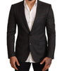 Dolce &amp; Gabbana Elegant Gray Check Martini Blazer