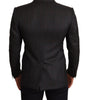 Dolce &amp; Gabbana Elegant Gray Check Martini Blazer