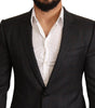 Dolce &amp; Gabbana Elegant Gray Check Martini Blazer