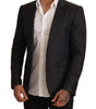 Dolce &amp; Gabbana Elegant Gray Check Martini Blazer