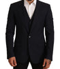 Costume Martini élégant en laine mélangée bleu foncé Dolce & Gabbana