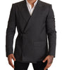 Dolce & Gabbana Gray Check Wool Slim Fit Blazer Jacket