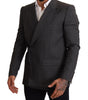 Dolce & Gabbana Gray Check Wool Slim Fit Blazer Jacket