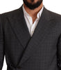 Dolce & Gabbana Gray Check Wool Slim Fit Blazer Jacket