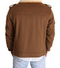 Dolce & Gabbana Brown Double Breasted Shearling Coat Jacket