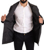 Dolce & Gabbana Black Polyester Mens Trench Coat Jacket