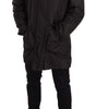 Dolce & Gabbana Black Hooded Mens Trench Coat Jacket