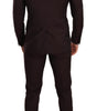 Costume Martini élégant à rayures bordeaux Dolce & Gabbana