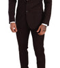 Costume Martini élégant à rayures bordeaux Dolce & Gabbana
