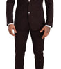 Costume Martini élégant à rayures bordeaux Dolce & Gabbana