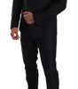 Costume élégant en jacquard coupe slim Dolce & Gabbana bleu