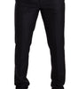 Costume élégant en jacquard coupe slim Dolce & Gabbana bleu