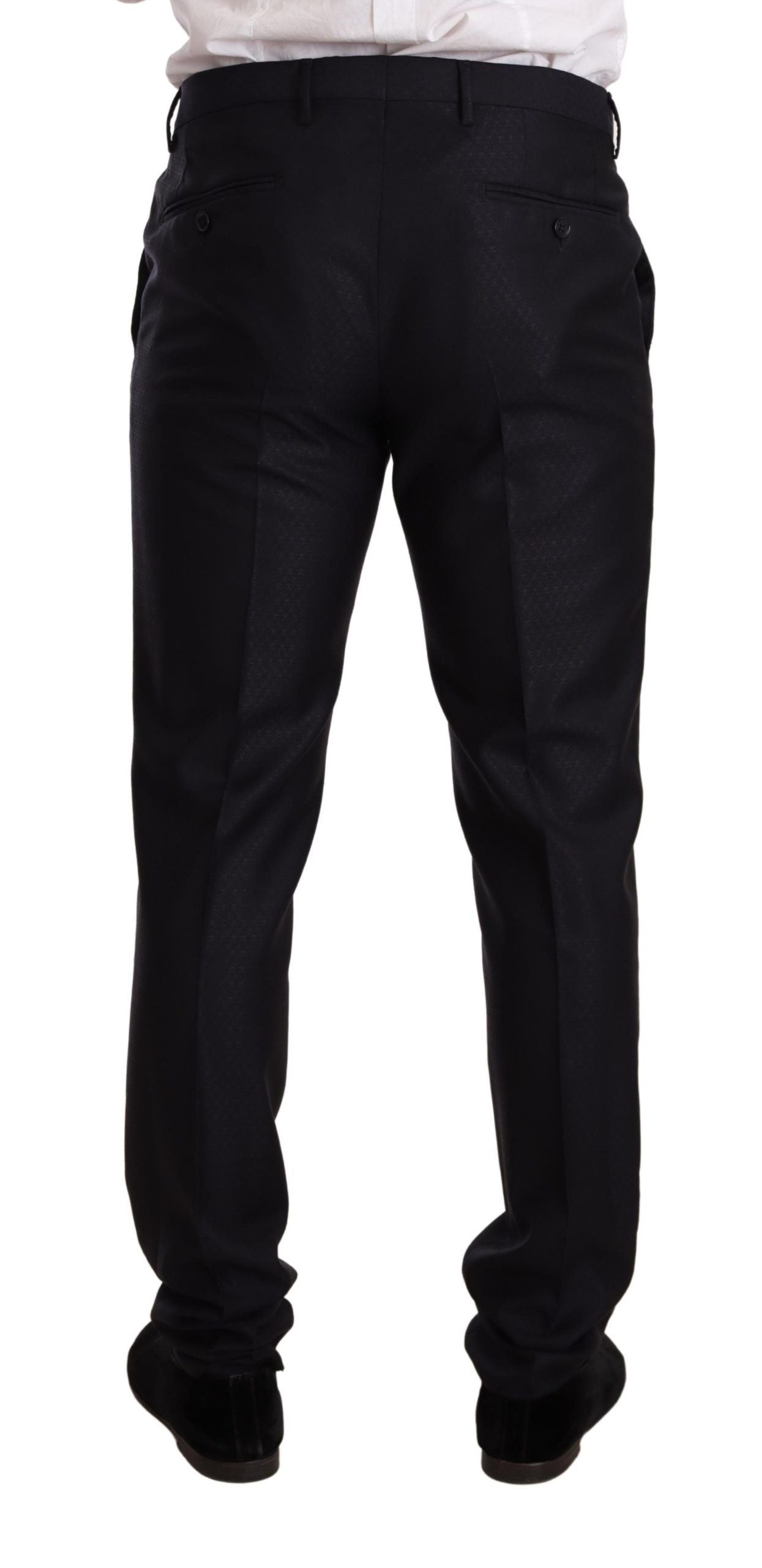 Costume élégant en jacquard coupe slim Dolce & Gabbana bleu