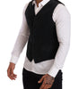 Dolce & Gabbana Black Cotton Single Breasted Waistcoat