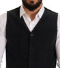 Dolce & Gabbana Black Cotton Single Breasted Waistcoat