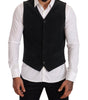 Dolce & Gabbana Black Cotton Single Breasted Waistcoat