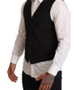 Dolce & Gabbana Black Wool Formal Waistcoat Dress