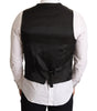Dolce & Gabbana Black Wool Formal Waistcoat Dress