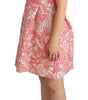 Dolce & Gabbana Pink Floral Jacquard Pleated Sheath Dress