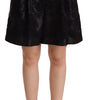 Dolce & Gabbana Short élégant en brocart de soie noir à fleurs