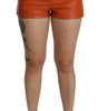 Pantalon chaud taille haute en cuir orange chic Dolce & Gabbana