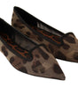 Mocassins plats élégants à imprimé léopard Dolce & Gabbana