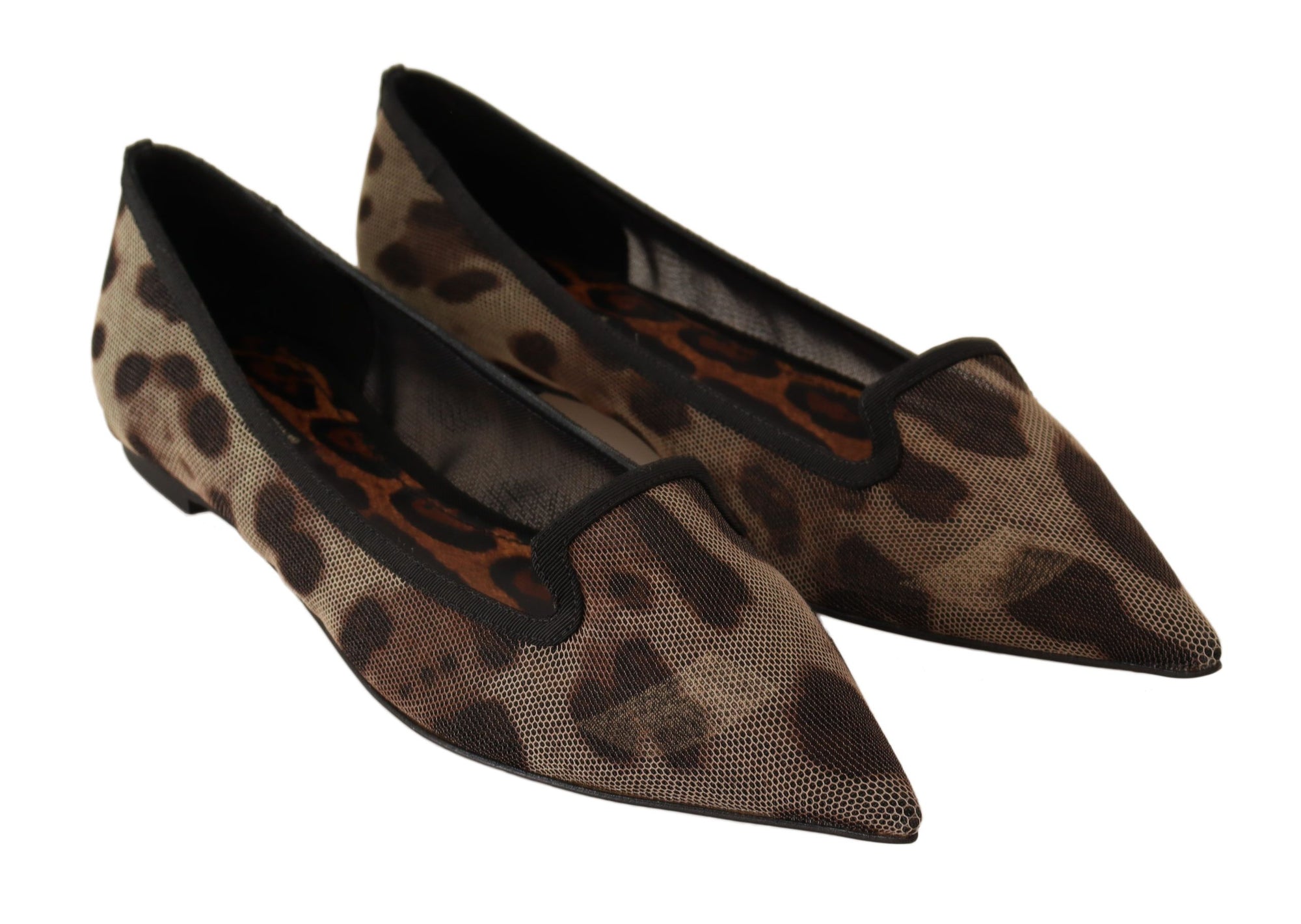 Mocassins plats élégants à imprimé léopard Dolce & Gabbana