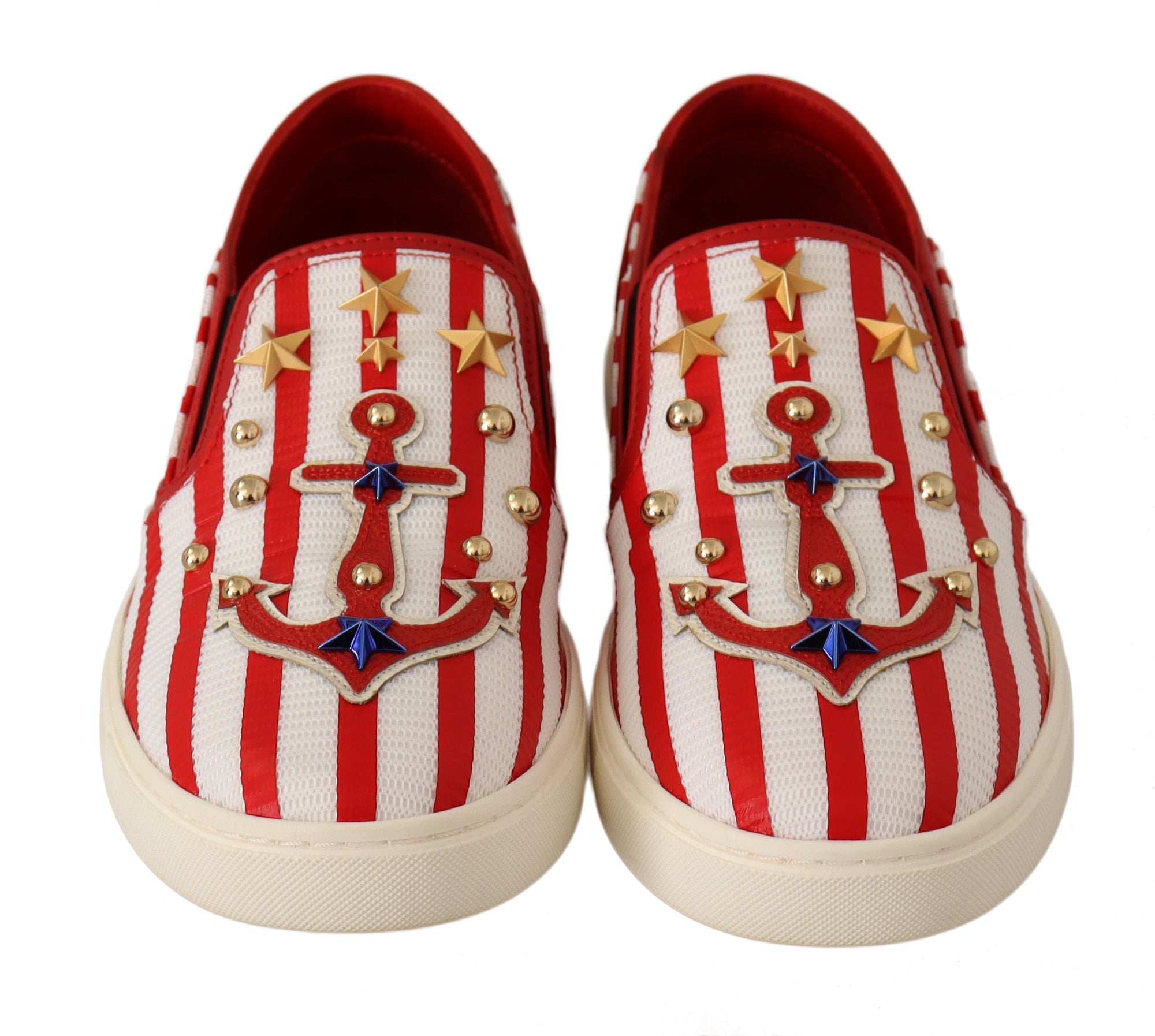 Mocassins cloutés à rayures Dolce & Gabbana