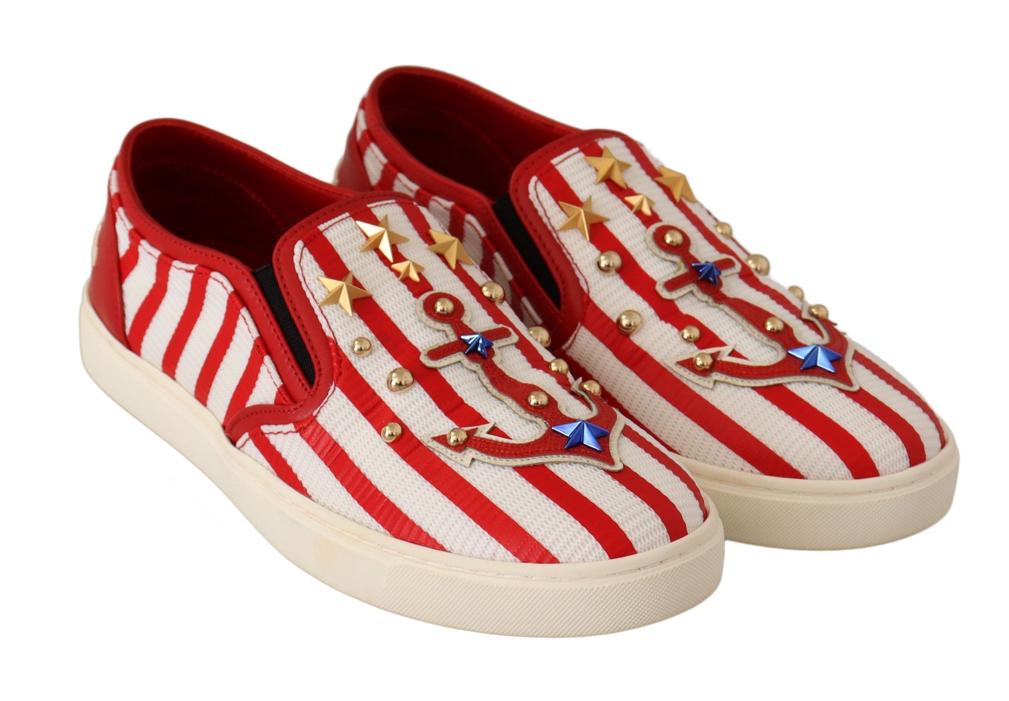 Mocassins cloutés à rayures Dolce & Gabbana