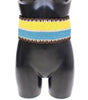 Dolce & Gabbana Yellow Striped Wide Waist Raffia Belt