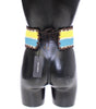 Dolce & Gabbana Yellow Striped Wide Waist Raffia Belt