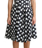 Dolce & Gabbana Black Polka Dotted Cotton A-Line Dress