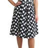 Dolce & Gabbana Black Polka Dotted Cotton A-Line Dress