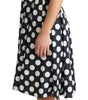 Dolce & Gabbana Black Polka Dotted Cotton A-Line Dress
