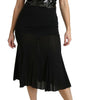 Dolce &amp; Gabbana Chic High Waist Black Silk Blend Skirt