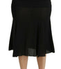 Dolce &amp; Gabbana Chic High Waist Black Silk Blend Skirt