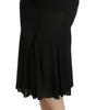 Dolce &amp; Gabbana Chic High Waist Black Silk Blend Skirt