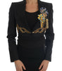 Dolce & Gabbana Black Crystal Fairy Tale Blazer Jacket