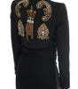 Dolce & Gabbana Black Crystal Fairy Tale Blazer Jacket