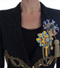 Dolce & Gabbana Black Crystal Fairy Tale Blazer Jacket