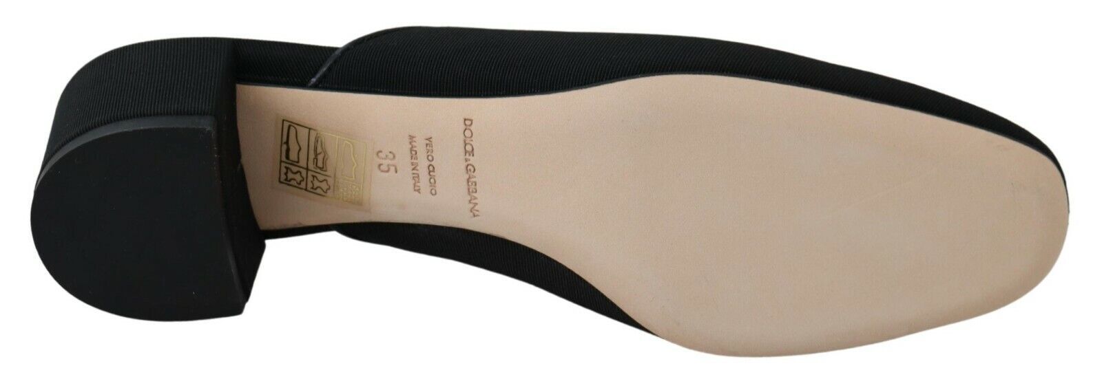 Sandales à enfiler Dolce & Gabbana Chic en gros-grain noir