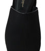 Sandales à enfiler Dolce & Gabbana Chic en gros-grain noir