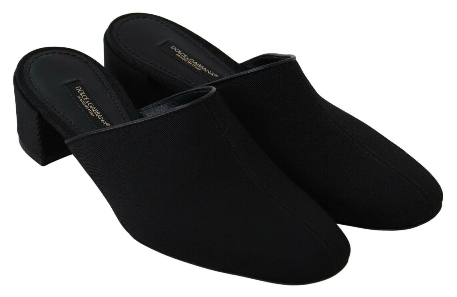 Sandales à enfiler Dolce & Gabbana Chic en gros-grain noir