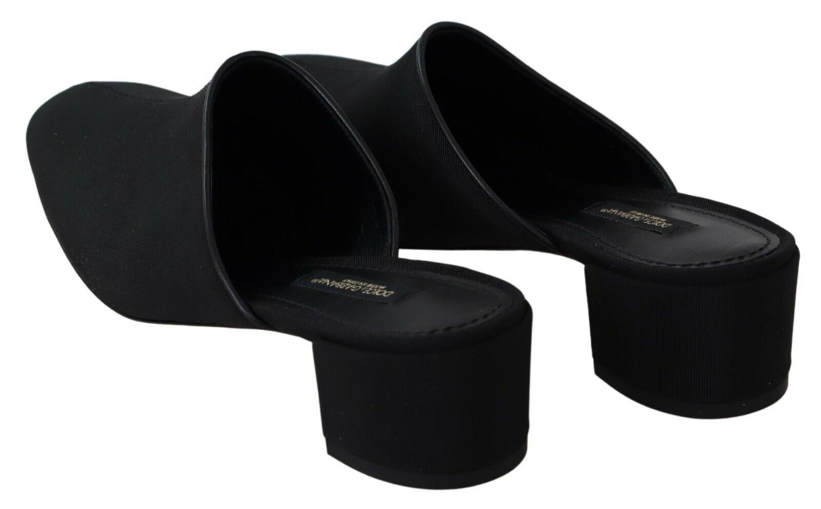 Sandales à enfiler Dolce & Gabbana Chic en gros-grain noir