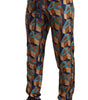 Dolce & Gabbana Multicolor Patterned Joggers Silk Pants