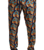 Dolce & Gabbana Multicolor Patterned Joggers Silk Pants