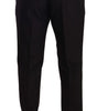 Dolce & Gabbana Black Wool Formal Tuxedo Trouser Pants